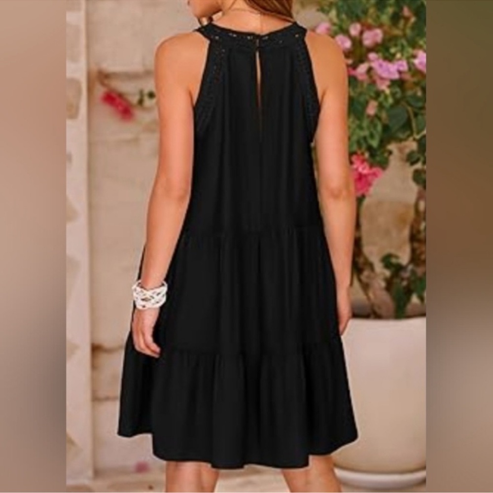 BTFBM black crochet shift Dress - Picture 5 of 12